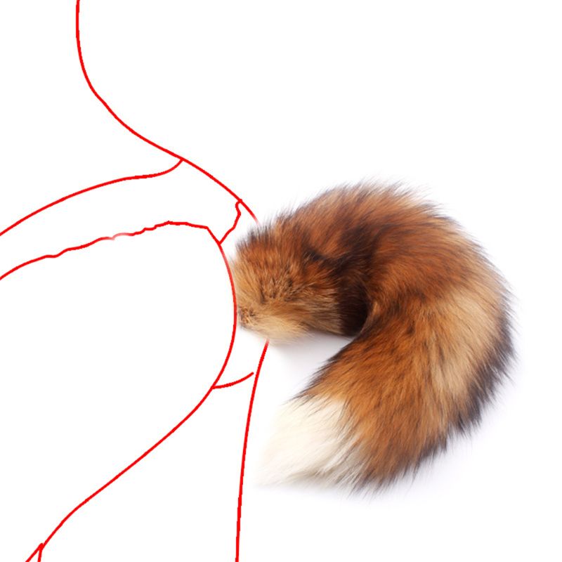 Metal Anal Plug With Fluffy Fox Tail Manual Training Cosplay Flirt Womens Adult Toy - 5