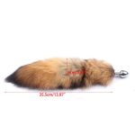 Fluffy Fox Tails Anal Plug Metal Manual Butt Trainer Cosplay Flirt Woman Sex Toys - 6