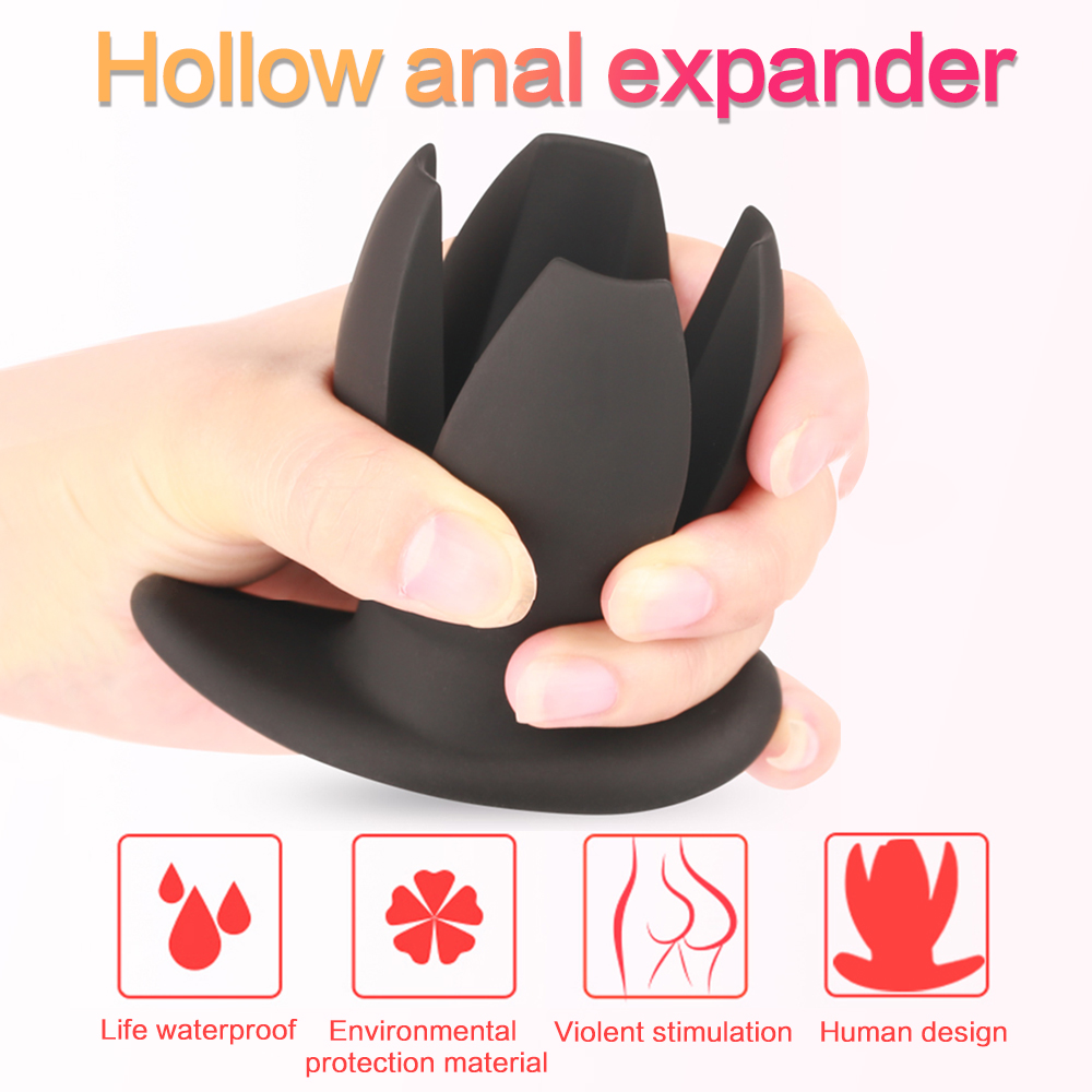 Silicone Hollow Anal Plug Speculum Stretching Dilator Couples Intimate Butt Plug Gay Adult Sex Toy - 5