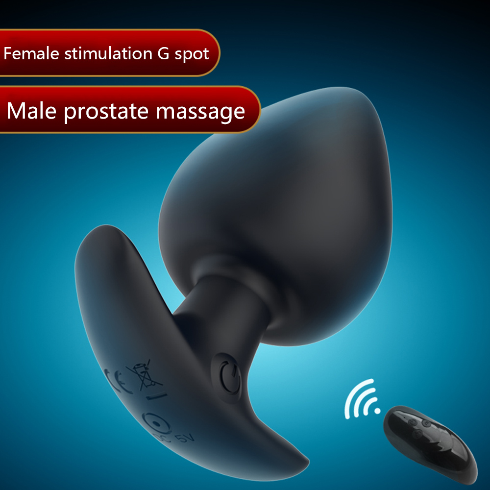 Prostate Massager Silicone Anal Plug Vibrator With Remote Control Outdoor Sex Toy For Masturbation Heartshaped Butt Plug - 1