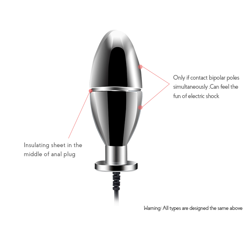 Electric Prostate Stimulation Anal Plug Estim Anus Massager Electro Metal Butt Plug Vaginal Ball Sex Toy - 9