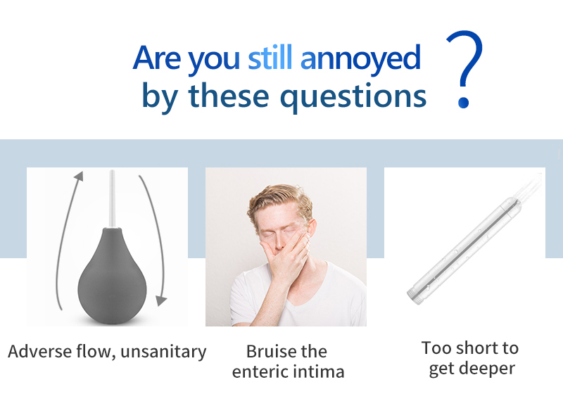 Antireflux Enema Hose Soft Anal Douche Cleaner Vaginal Wash Bidet Anus Shower Nozzle Pipe Enemator - 2