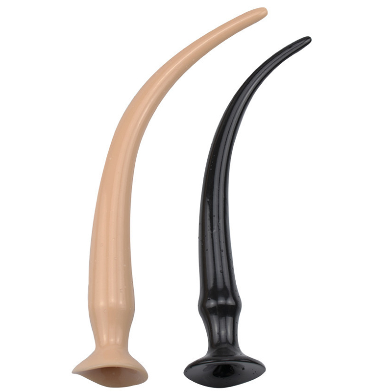 Ultrasoft Extralong Anal Plug Large Prostate Massager Sex Toys For Men Women Strapon Dildo With Whip Tail - 2