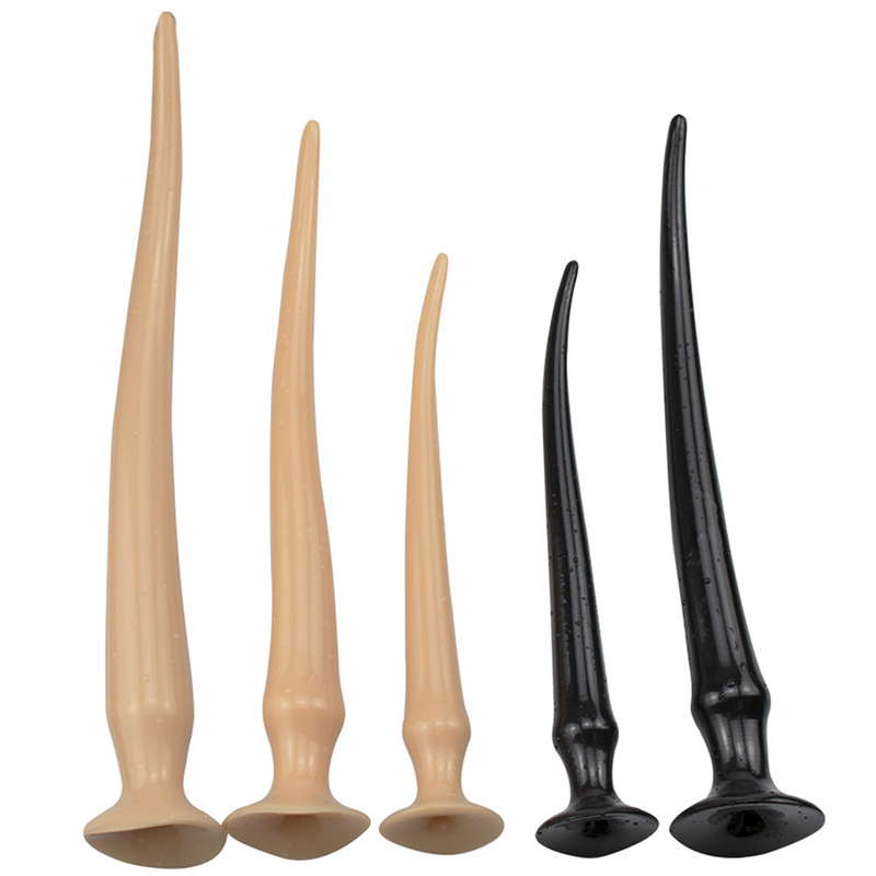 Ultrasoft Extralong Anal Plug Large Prostate Massager Sex Toys For Men Women Strapon Dildo With Whip Tail - 11