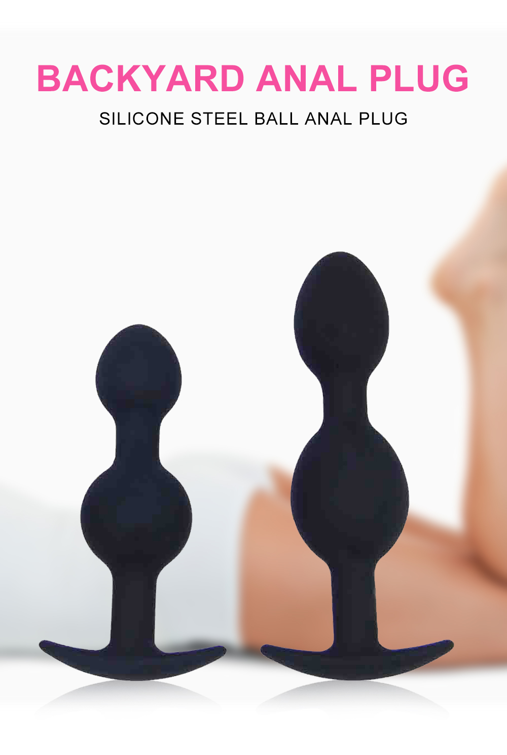 Silicone Steel Ball Anal Plug Set Unisex Adult Pleasure Products Intimate Toys - 1