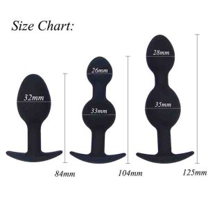 Orissi Silicone Steel Ball Rear Court Anal Plug Three-piece Adult Products For Both Men And Women Best-selling Appliances - 2