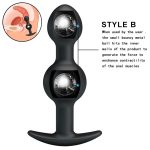 Orissi Silicone Steel Ball Rear Court Anal Plug Three-piece Adult Products For Both Men And Women Best-selling Appliances - 4