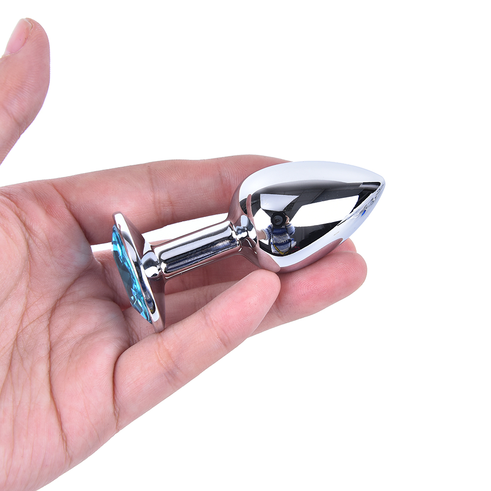 Crystal Jewelled Stainless Steel Anal Plug 7cmx28cm Sex Toy For Men And Couples - 1