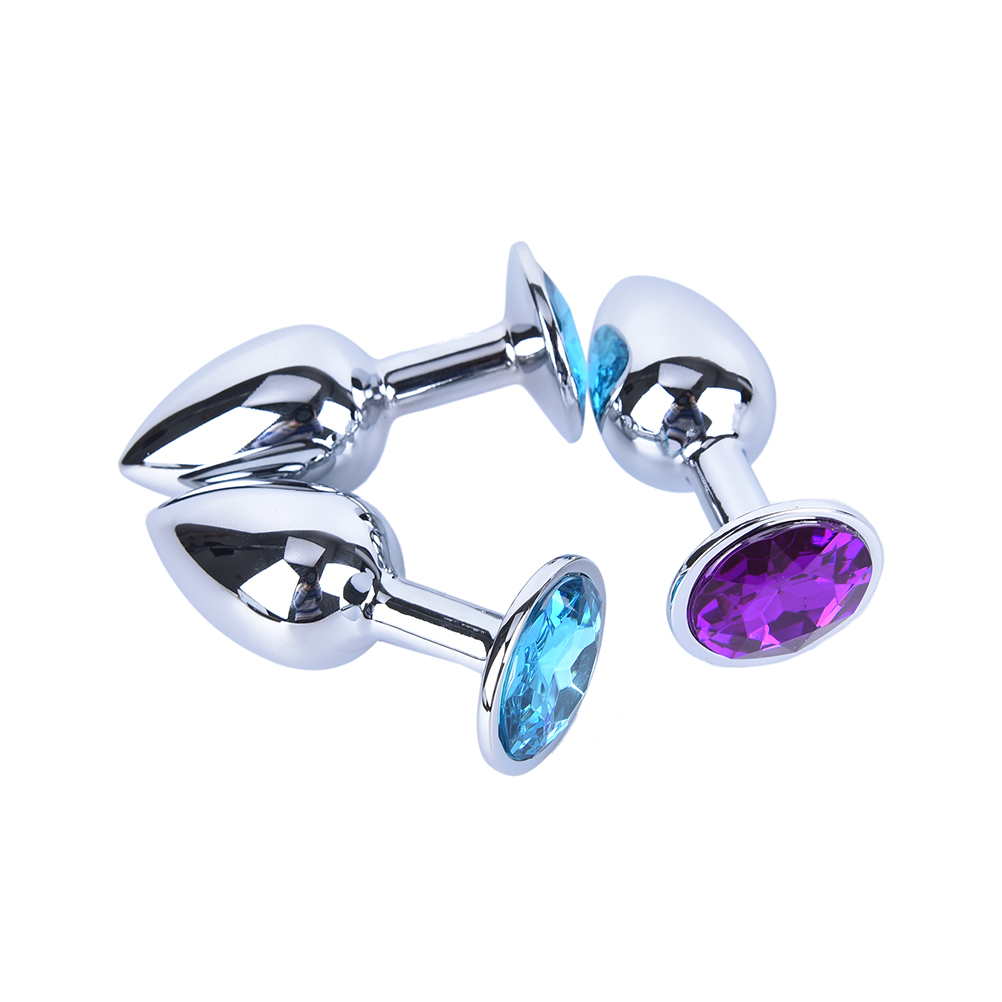 Crystal Jewelled Stainless Steel Anal Plug 7cmx28cm Sex Toy For Men And Couples - 4