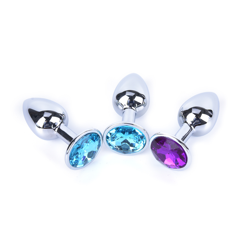 Crystal Jewelled Stainless Steel Anal Plug 7cmx28cm Sex Toy For Men And Couples - 5