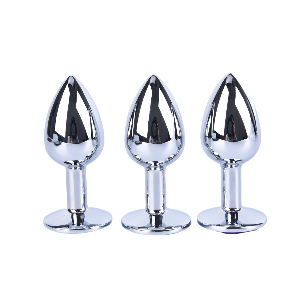 Crystal Jewelled Stainless Steel Anal Plug 7cmx28cm Sex Toy For Men And Couples - 6