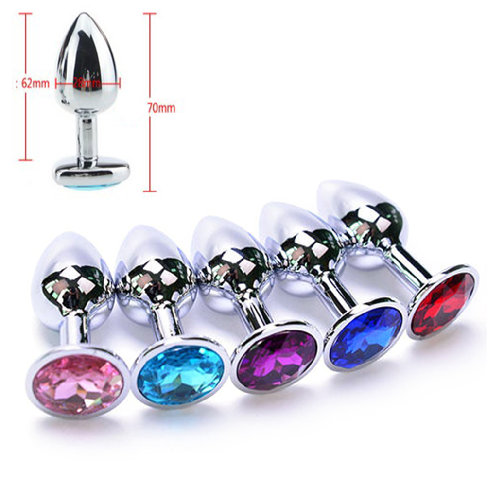 Crystal Jewelled Stainless Steel Anal Plug 7cmx28cm Sex Toy For Men And Couples - 7