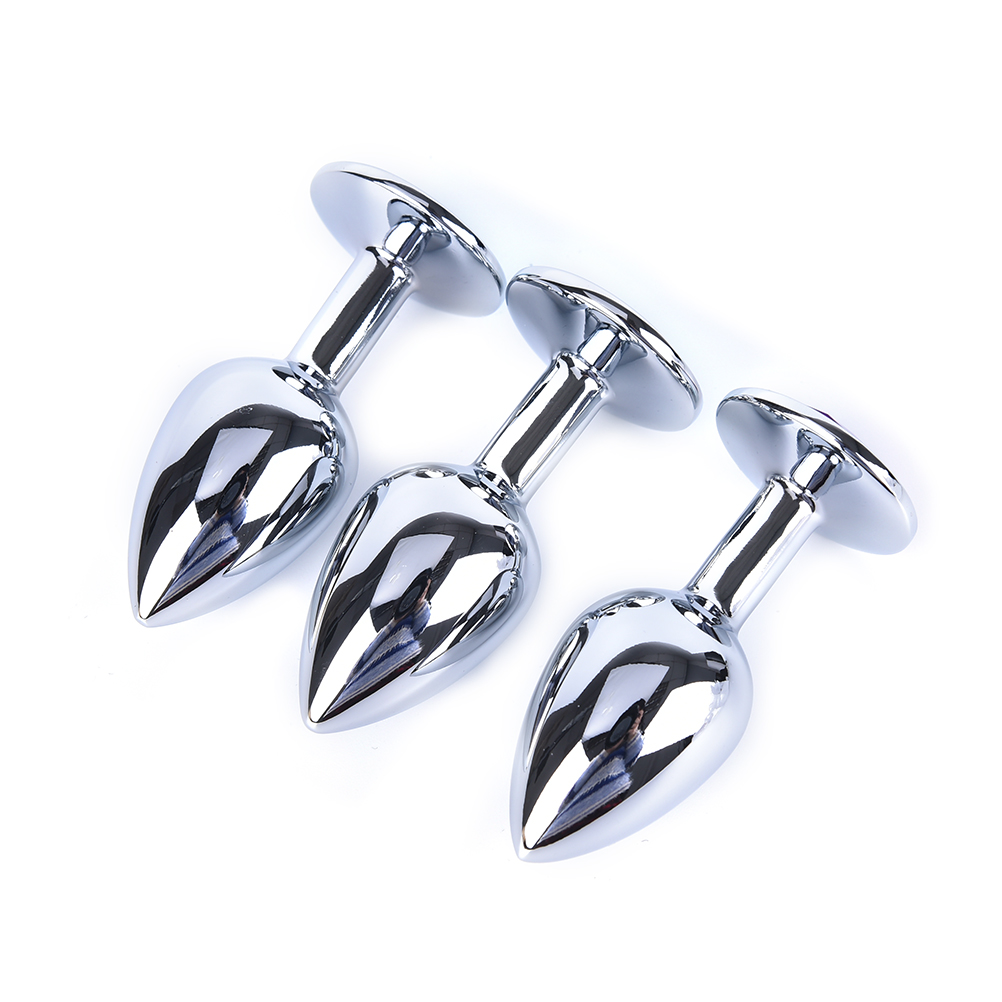Crystal Jewelled Stainless Steel Anal Plug 7cmx28cm Sex Toy For Men And Couples - 8
