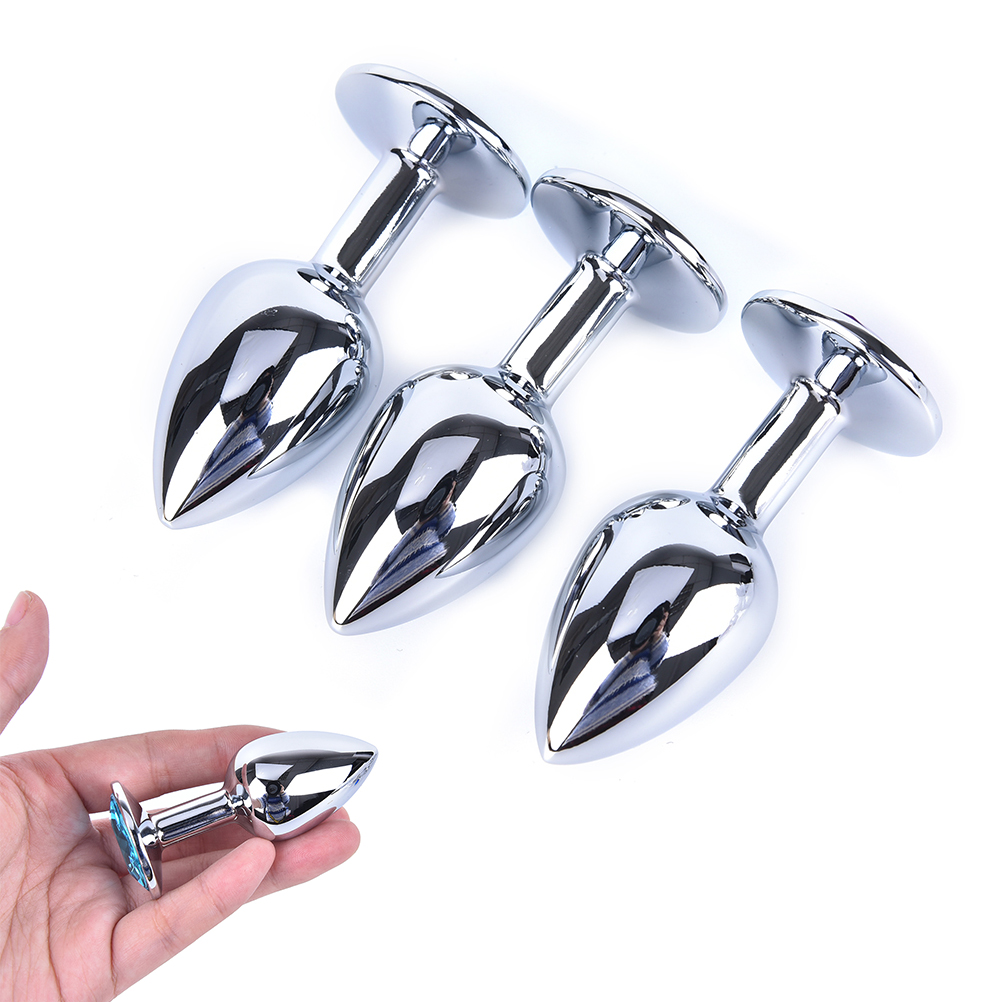 Crystal Jewelled Stainless Steel Anal Plug 7cmx28cm Sex Toy For Men And Couples - 9