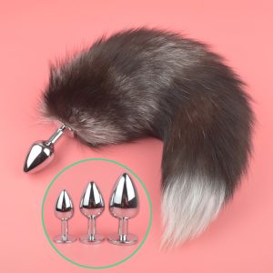 Fox Tail Anal Butt Plug In Adult Games For Couples Metal Anus Expand Tool Fetish Sex Products Toys Women