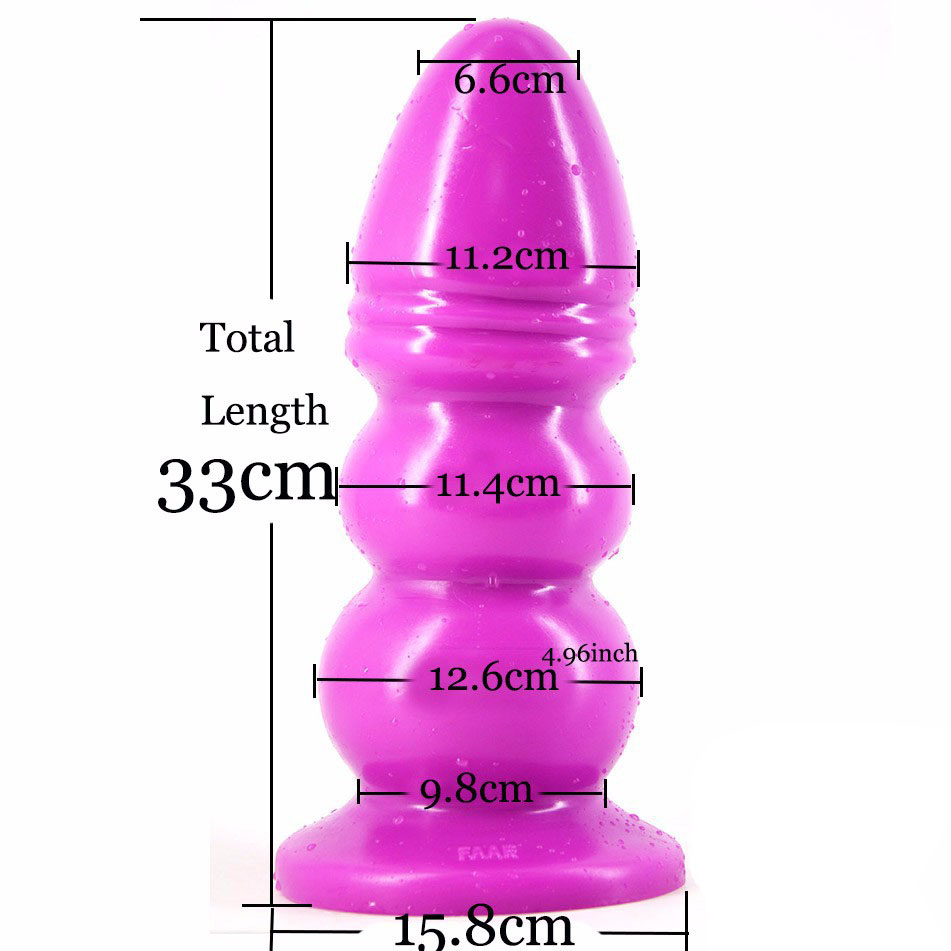 Extra Large Silicone Anal Plug Suction Cup Base Giant Dildo Buttplug Vaginal Expander Female Intimate Sex Toys - 9