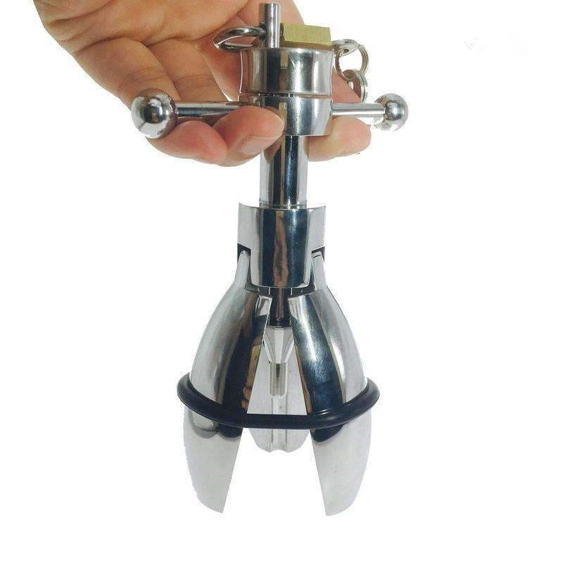 Ultimate Stainless Steel Expanding Butt Trainer Large Anal Plug With Secure Lock For Enhanced Pleasure - 3