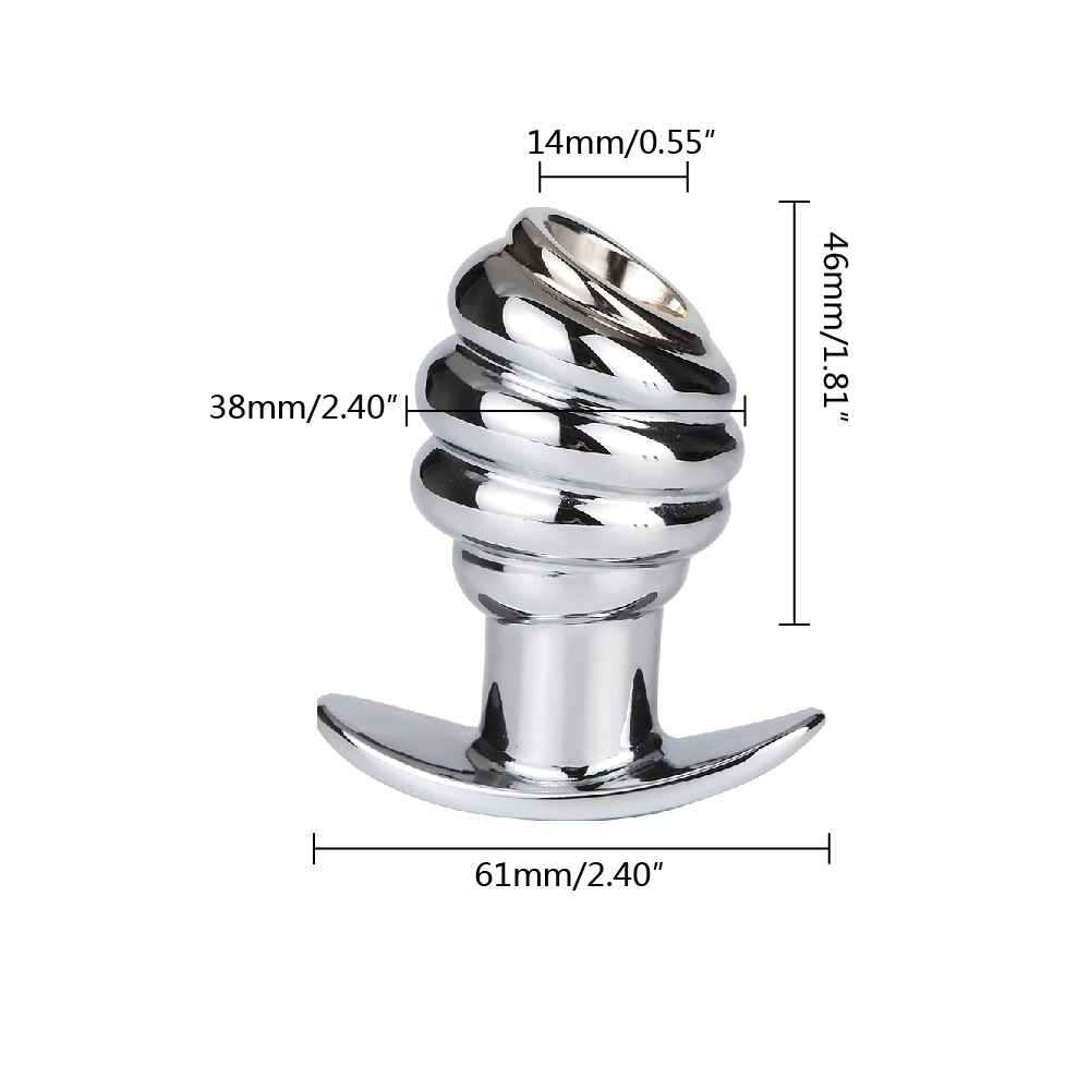 Unisex Metal Hollow Tunnel Anal Plug Prostate Massager Enema Douche Gay Sex Toy Vaginal Butt Plug - 6