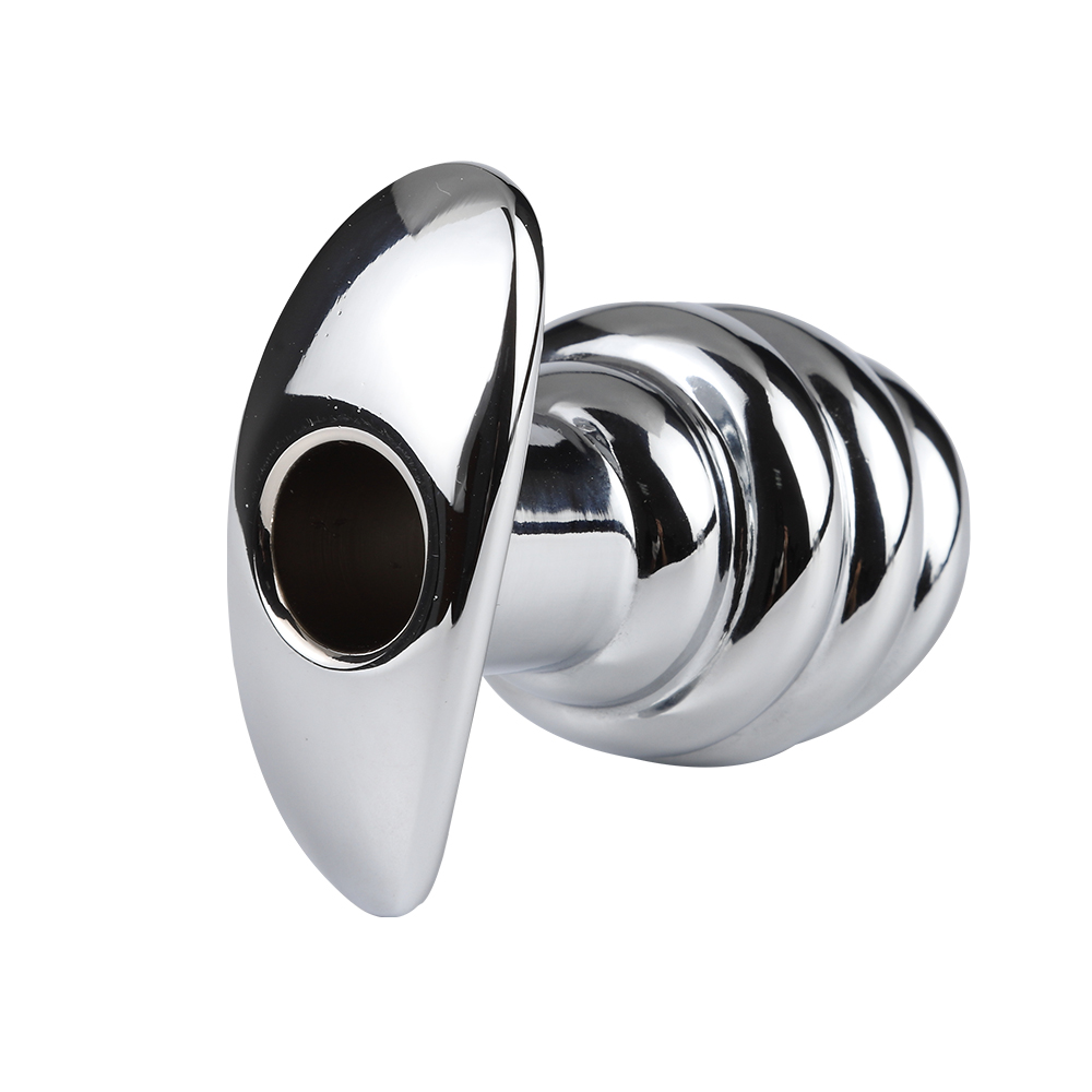 Unisex Metal Hollow Tunnel Anal Plug Prostate Massager Enema Douche Gay Sex Toy Vaginal Butt Plug - 8