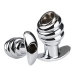 Metal Hollow Tunnel Anal Plug Douche Enema Prostata Massager Anus Sex Toys For Woman Men Gay Peep Vaginal Butt - 2