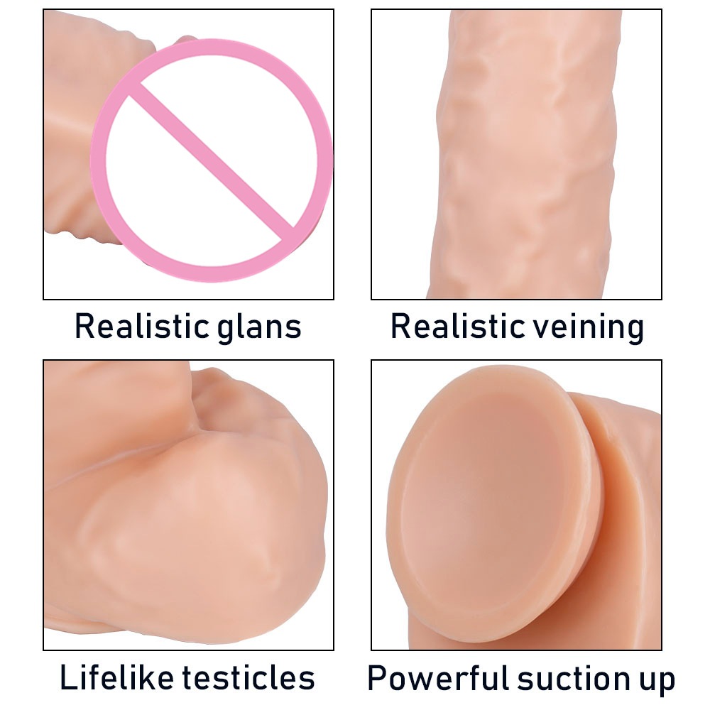 Large Realistic Silicone Dildo 394 Inches Diameter Adult Pleasure Sex Toy For Women - 6