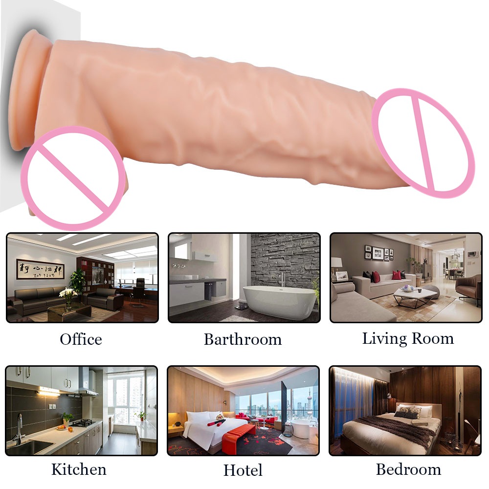 Large Realistic Silicone Dildo 394 Inches Diameter Adult Pleasure Sex Toy For Women - 10