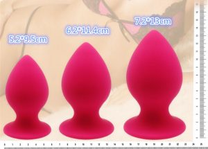 Big Silicone Anal Plug Butt Sex Toys 5 2cm 6 7 3 Sizes For Choice - 2