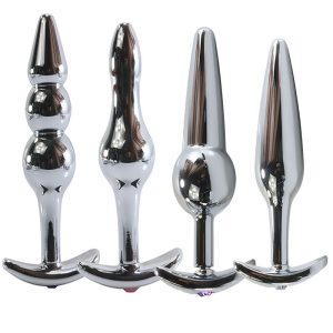 Underwear Butt Plug Set Metal Anal Dildo Double Bead Prostate Massasger Men Women Sex Toy Big Bullet Masturbator Fake Penis Wand