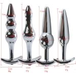 Underwear Butt Plug Set Metal Anal Dildo Double Bead Prostate Massasger Men Women Sex Toy Big Bullet Masturbator Fake Penis Wand - 6