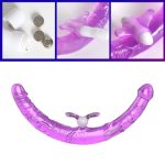 Flexible Double Dildo Soft Vagina Anal Women Gay Lesbian Ended Dong Penis Artificial Sex Toys - 2