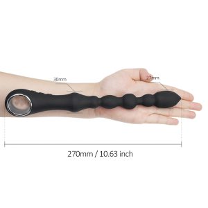 Anal Vibrator Silicone Sex Toys For Adult 12 Speeds Heating Bead Erotic Prostate Massager - 2