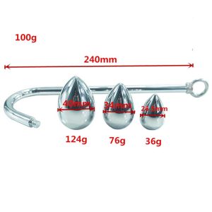 Stainless Steel Electro Shock Anal Hook Butt Plug Stimulator Prostate Massage Adult Sex Toys For Couples - 2