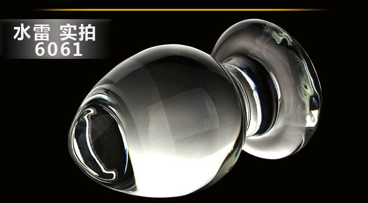 Extra Large Crystal Glass Anal Plug 12cmx6cm Smooth Cone Design Unisex Adult Sex Toy For Men Women - 3