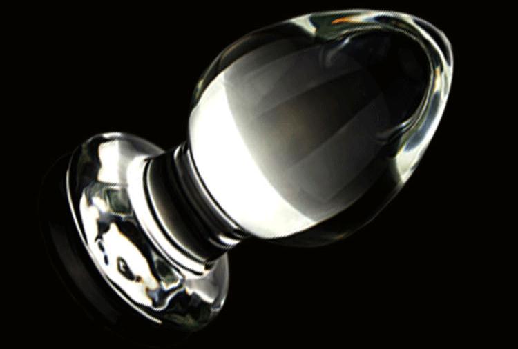 Extra Large Crystal Glass Anal Plug 12cmx6cm Smooth Cone Design Unisex Adult Sex Toy For Men Women - 4