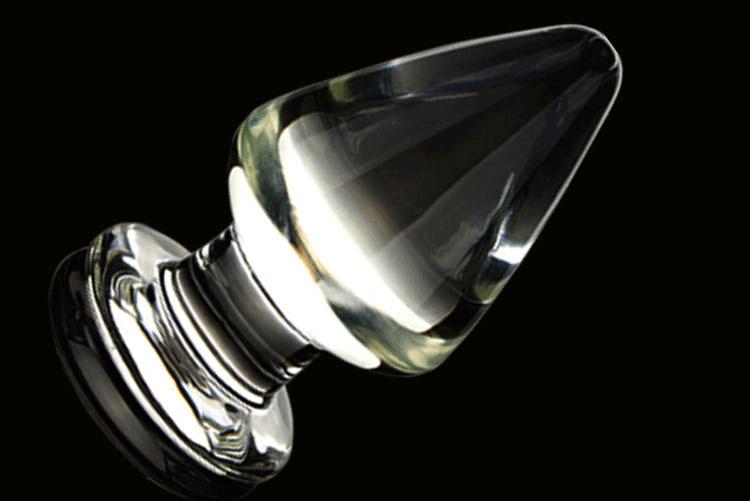 Extra Large Crystal Glass Anal Plug 12cmx6cm Smooth Cone Design Unisex Adult Sex Toy For Men Women - 6