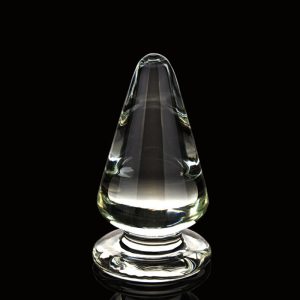 12cmx6cm Super Big Size Glass Anal Plug Smooth Cone Crystal Large Butt Men & Women Sex Toys Adult Products