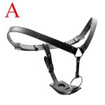Black Pu Bondage Pants Removable Dildo Strap On Harness Belt Chastity Belts Sex Toys For Woman Lesbian C3-2-64 - 2