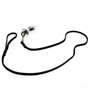 Ass On Leash Inch - Your Sub Stainless Steel Anal Plug With Lock Expanding Asslock Butt Big Buttplug Trainer