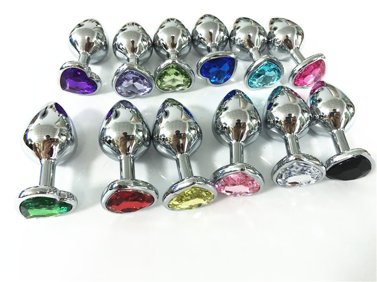 Stainless Steel Anal Plug Set With Crystal Detail Prostate Massager Dildo Erotic Sex Toys - 4