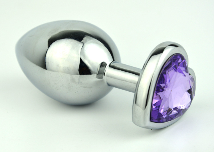 Stainless Steel Anal Plug Set With Crystal Detail Prostate Massager Dildo Erotic Sex Toys - 11