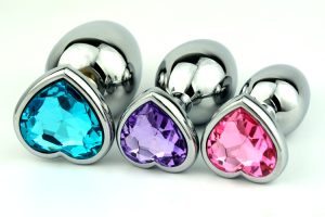3 Size Anal Plug Stainless Steel Crystal Butt Stimulator Sex Toys Prostate Massager Dildo - 2