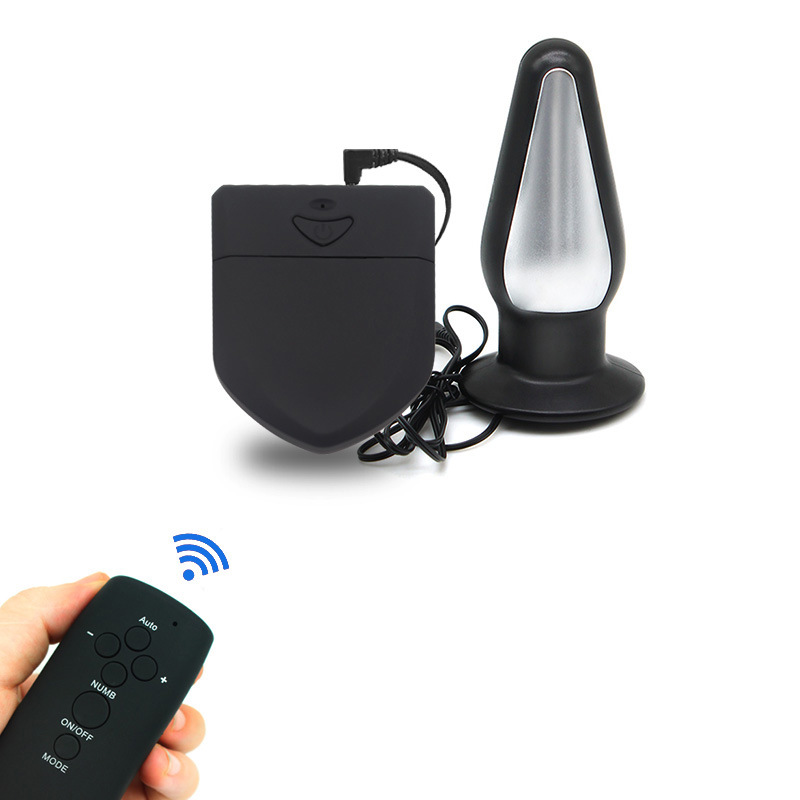 Remote Control Prostate Massager Unisex Electric Shock Anal Dildo Strapon Prostate Stimulation Sex Toy For Adults - 1