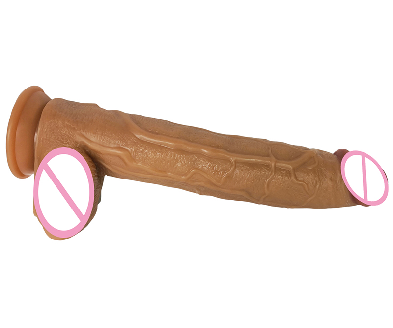 Extra Large 435x9cm Realistic Brown Dildo Gspot Stimulation Womens Erotic Masturbation Toy Anal Plug Expander - 6