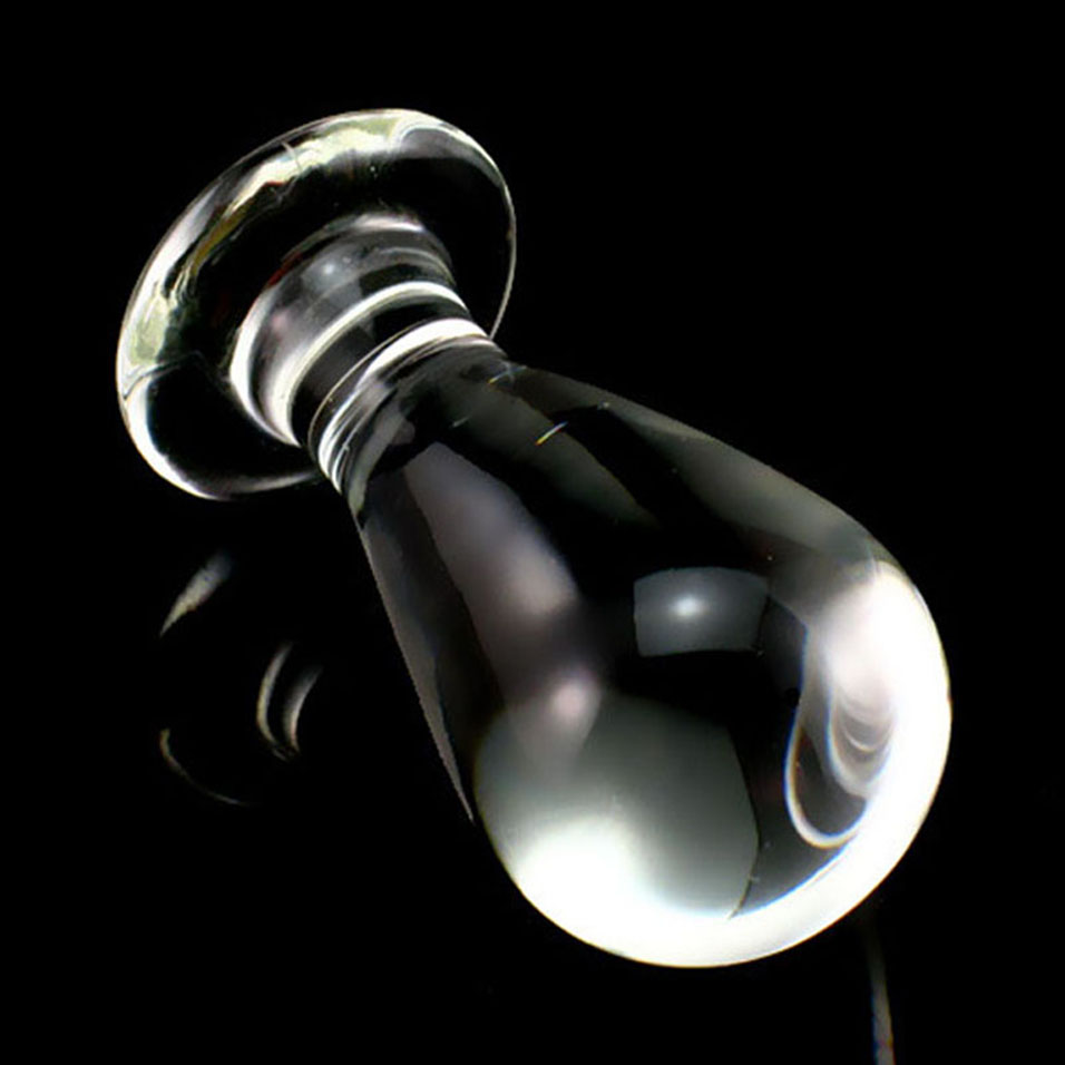 Camatech Large Crystal Glass Butt Plug Gspot Stimulator Pyrex Vaginal Bead Dildo For Men Women - 3