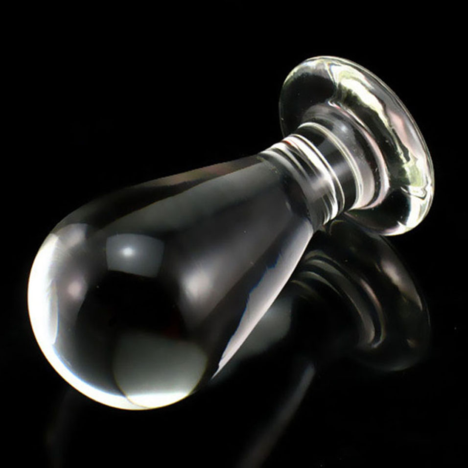 Camatech Large Crystal Glass Butt Plug Gspot Stimulator Pyrex Vaginal Bead Dildo For Men Women - 4