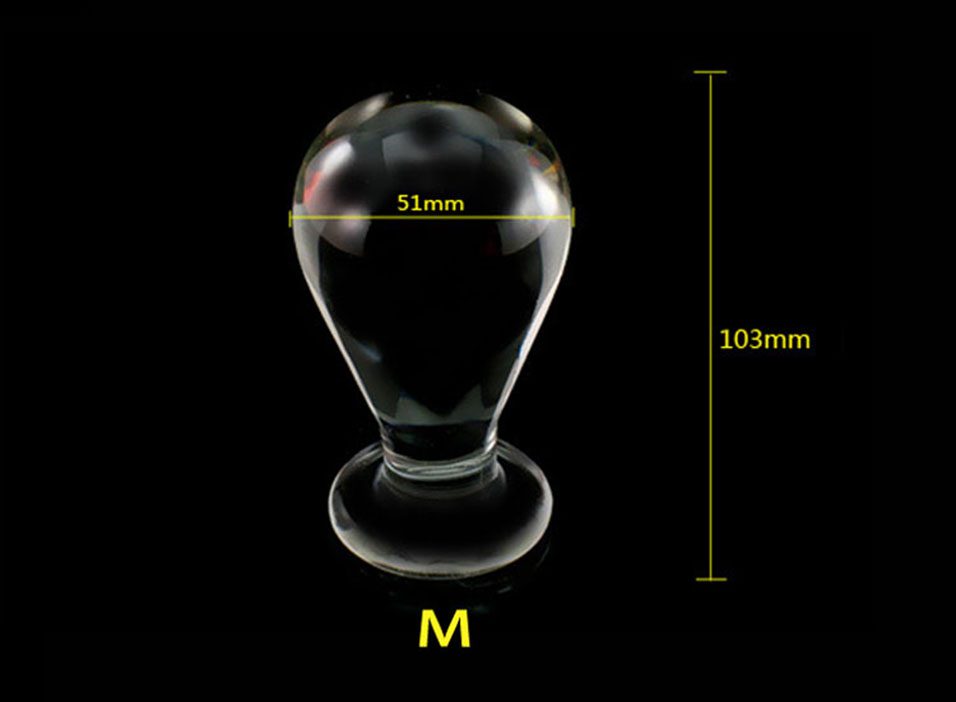 Camatech Large Crystal Glass Butt Plug Gspot Stimulator Pyrex Vaginal Bead Dildo For Men Women - 6