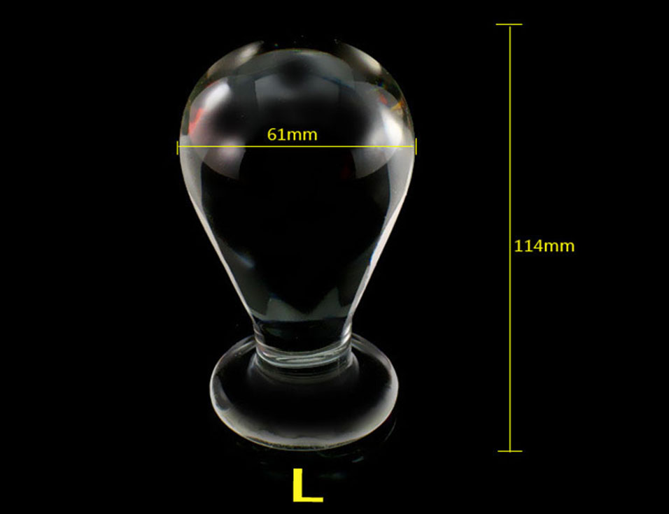 Camatech Large Crystal Glass Butt Plug Gspot Stimulator Pyrex Vaginal Bead Dildo For Men Women - 7