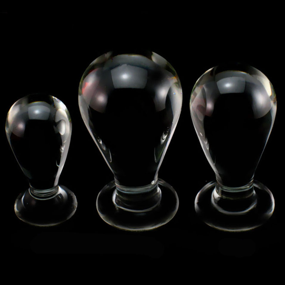 Camatech Large Crystal Glass Butt Plug Gspot Stimulator Pyrex Vaginal Bead Dildo For Men Women - 8