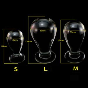 Camatech Large Crystal Butt Plug Men Big Glass Anus Ball Pyrex Vaginal Bead Dildo Women G Spot Stimulator Sex Toys - 2