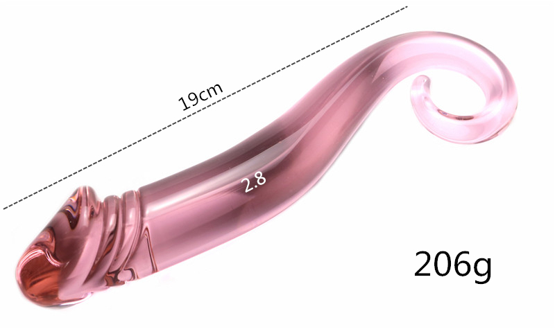 Dualheaded Crystal Glass Dildo 19cm Realistic Penis Anal Plug Masturbation Toy For Women Gay Sex Play - 10